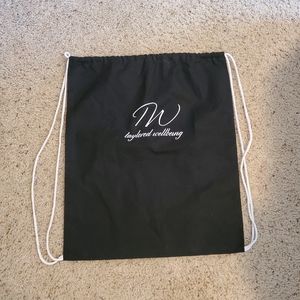 Black draw string bag